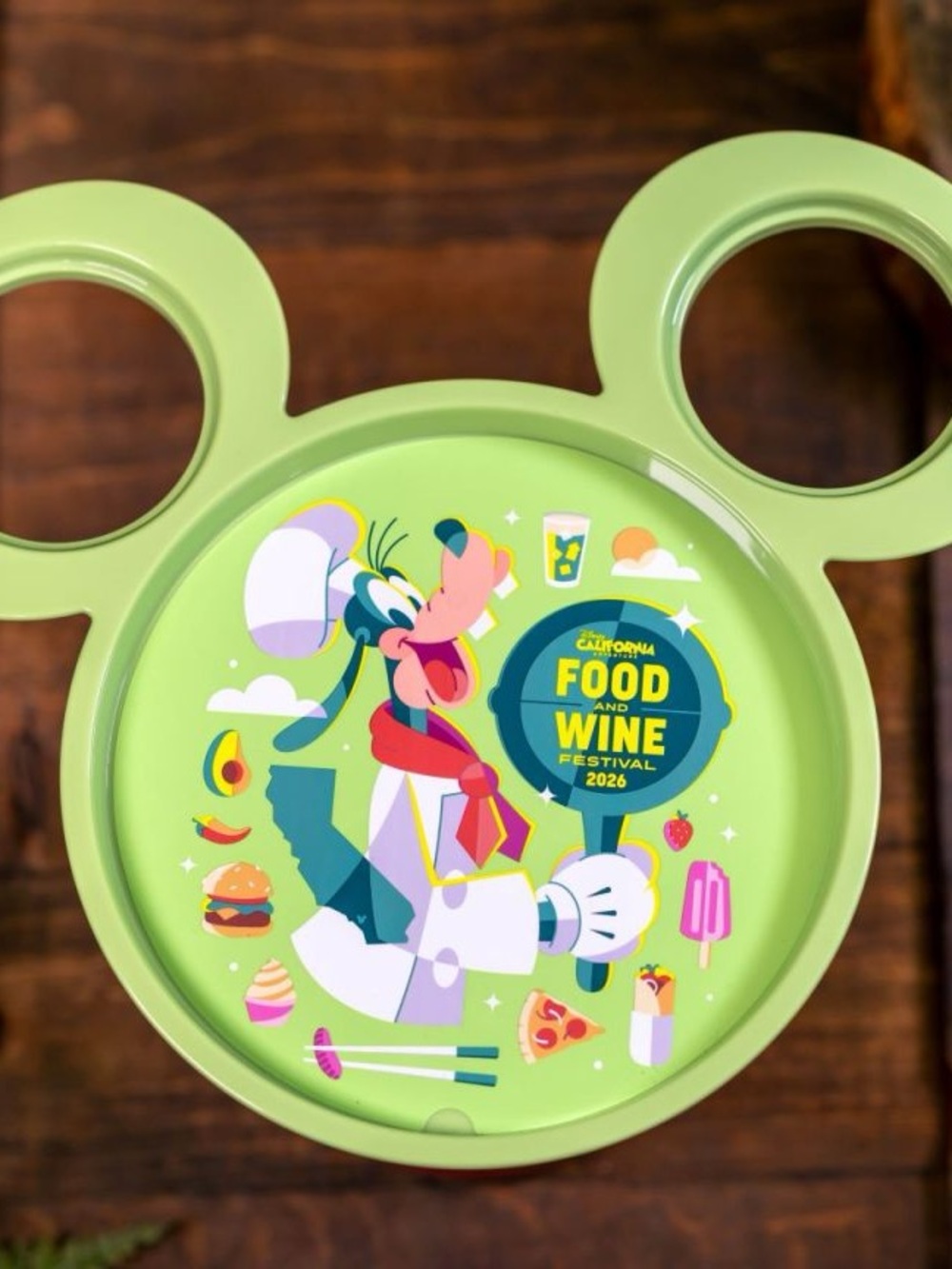 Disney Goofy Green Mickey Plate - Food & Wine Festival 2026